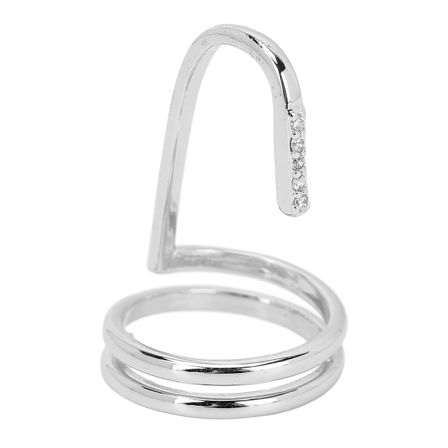 ZAICOLER Electroplated Copper Finger Nail Ring, Plating Jewelry Ring, Decorative for Parties, Weddings & Daily Wear, Ideal for Girlfriends (#2)