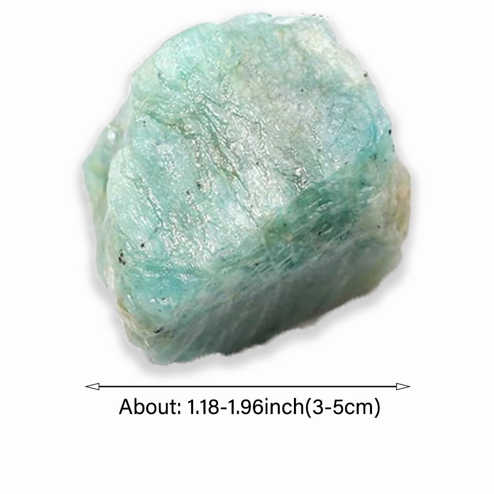 2PCS Natural Raw Stone Healing Crystals Bulk Healing Gemstones for Reiki Tumbling Fountain Rocks Meditation Garden Home Decor (Amazonite)
