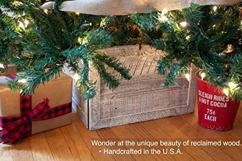 BARNWOODUSA Christmas Tree Collar or Box Made of Reclaimed Wood â€“ Rustic