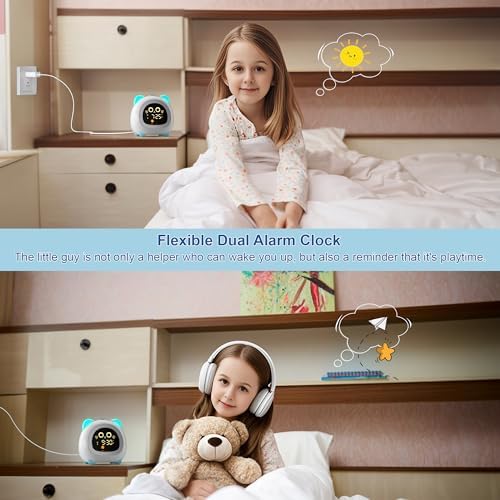 ANALOI Alarm Clock for Kids, Ok to Wake Clock for Girls, Sleep Training