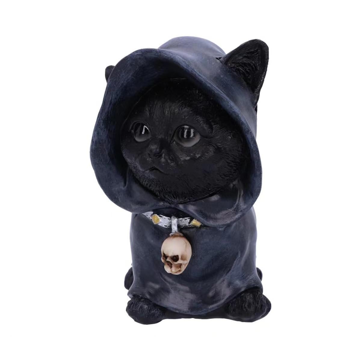 zhuja Halloween Black Cat Statue Decor Gothic Cat Lovers Witchy Home for Outdoor Patio Lawn Yard Decoration (Black)