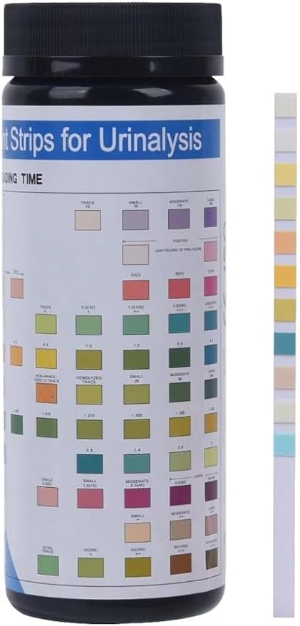 11-in-1 Rapid Urine-Test Strips 11 Parameters for Ketosis, pH, Protein, UTI and More in Your Body-100 Count