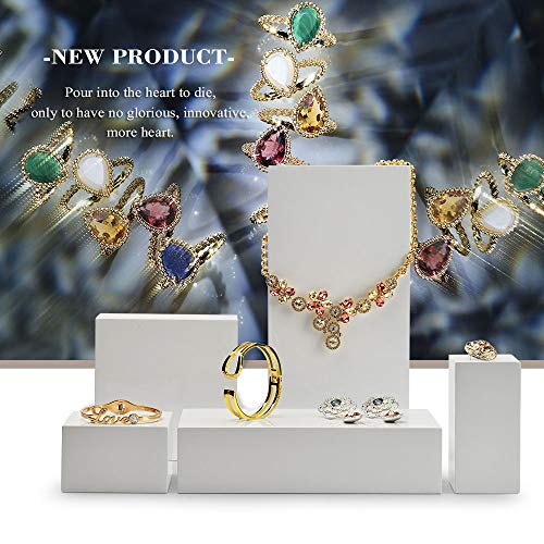 Oirlv Solid Wood Minimalism Style Jewelry Display Stand Showcase Jewelry Organizer Square Holder (SM05201) - color: SM05201
