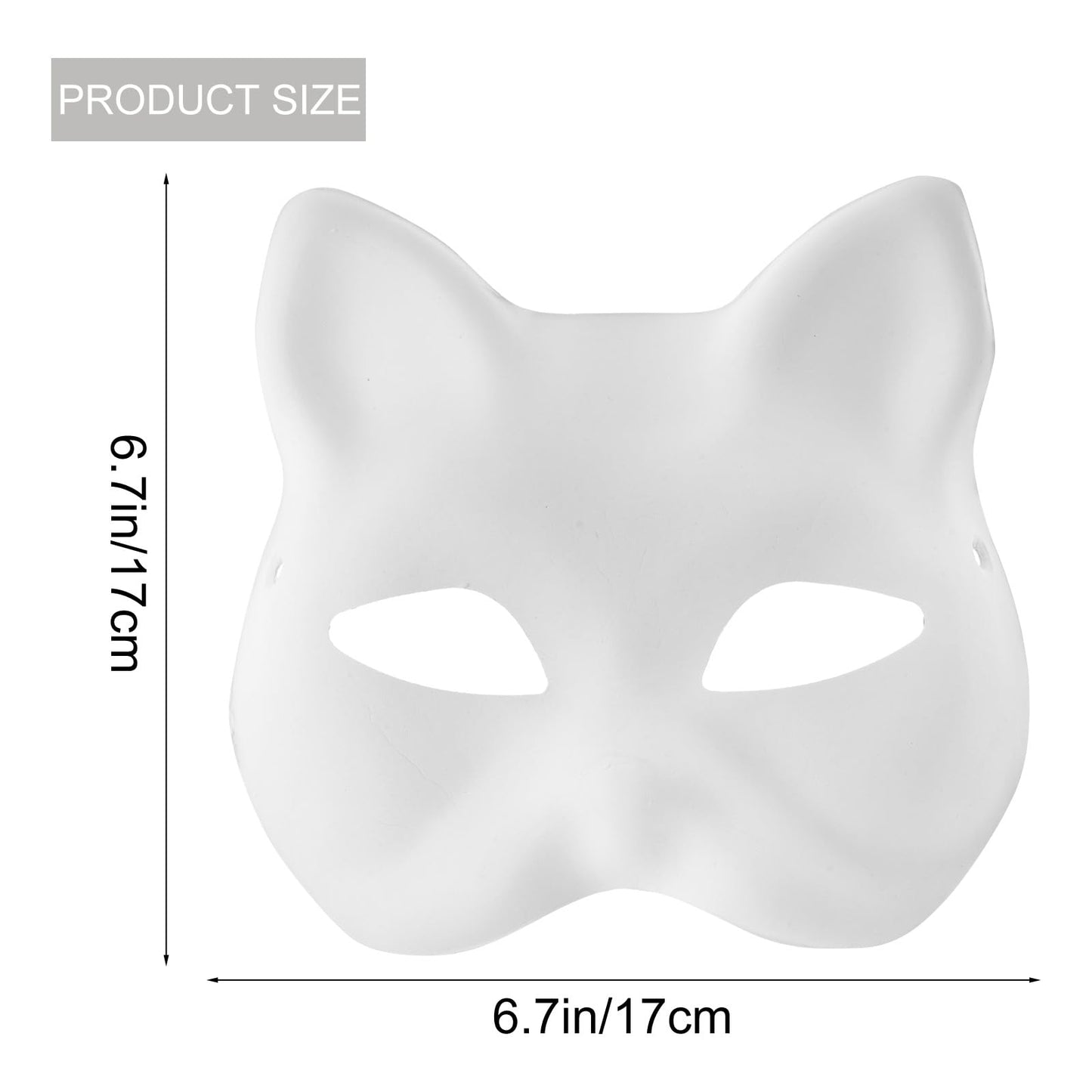Yookat 12 Pieces Paper Art Masks White Craft Masks Paintable Paper Mask Mardi Gras Masquerade Mask