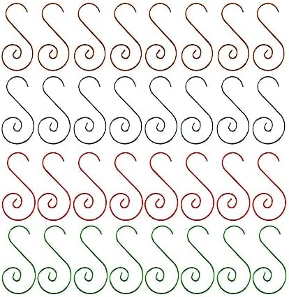 TITA-DONG 80PCS Christmas Ornaments Hooks,Premium S Ornament Hangers for Xmas Tree Decoration,Hangers Christmas Tree Hanger for Christmas Tree Decorations(#1)