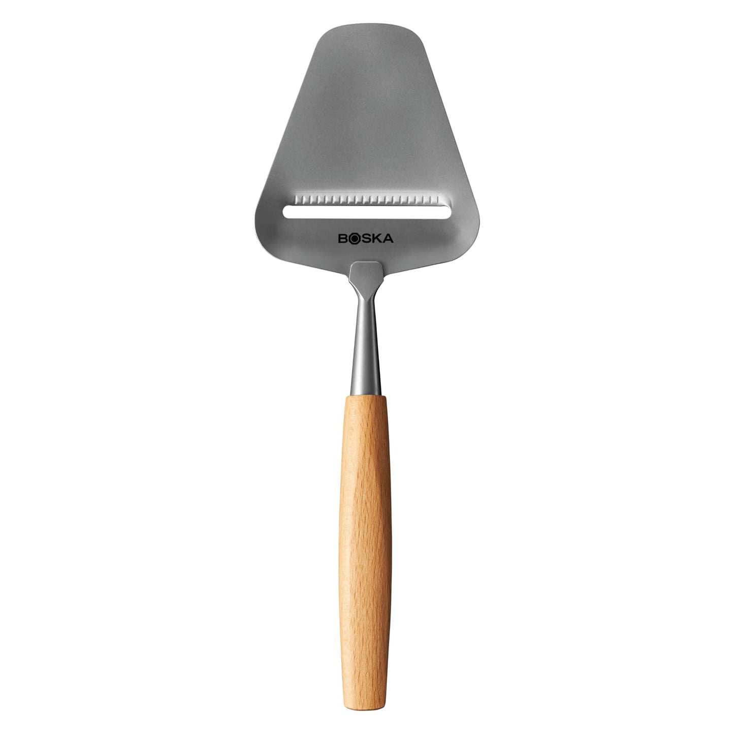 Boska Cheese Slicer Amigo - Slicer for Mature and Aged Cheese - Ergonomic Handle - Stainless Steel - Beech Wood - Non-stick Thanks to BSF Treatment - Also for Slicing Vegetables
