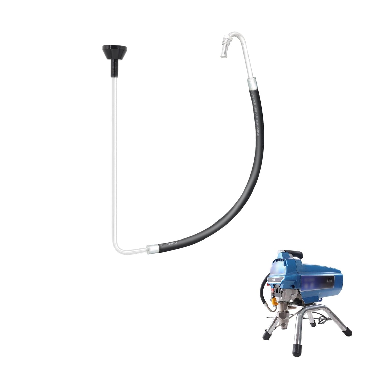 Reflux Line Replacement Parts for Airless Paint Sprayer Accessories ，Compatible with Graco 390 395 490 Airless Spraying Machine ，Paint Sprayers Tool Parts