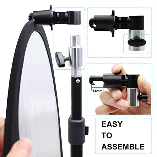 Light Reflector for Photography with Clip 24inch 5 in 1 Portable 60cm Round Collapsible Multi Disc Photography Studio Photo Camera Lighting Reflector Diffuser - size: open size: 60cm/24inch