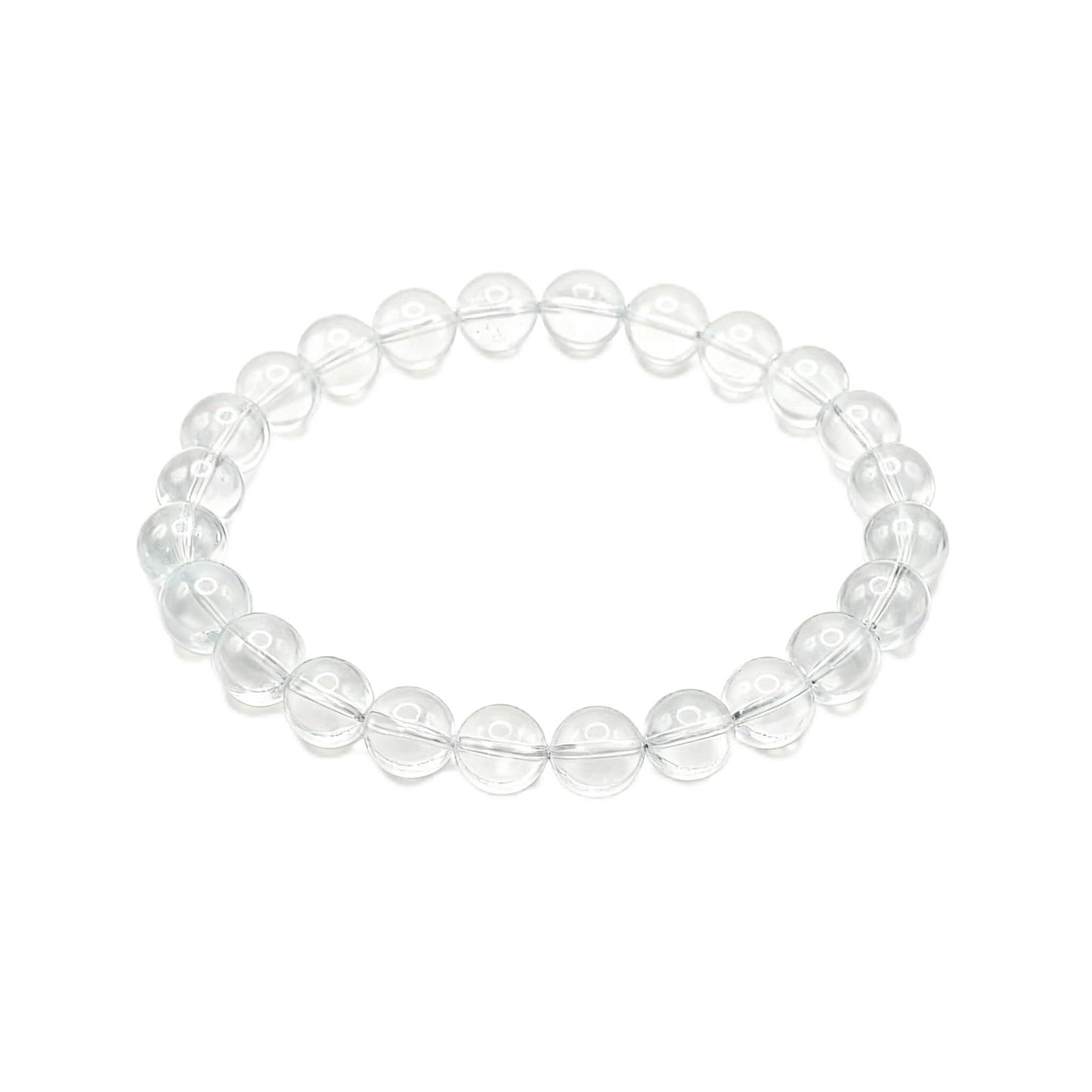 The Vida Handmade AAA+ Quality Crystal Stretch Elastic Bracelet - Nature Gemstone - Jewelry Gift - Holiday Gift - For Women & Men (Clear Quartz)