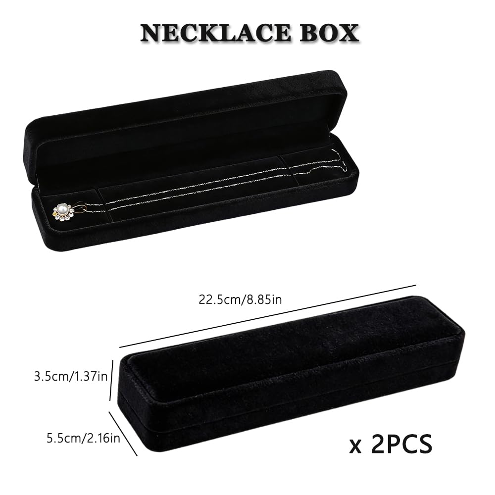 LUOLIPEYA 10 Pack Velvet Jewelry Gift Boxes for Bracelet Necklace Pendant Ring Earring Display Case Jewelry Box Storage Organizer Holder for Wedding