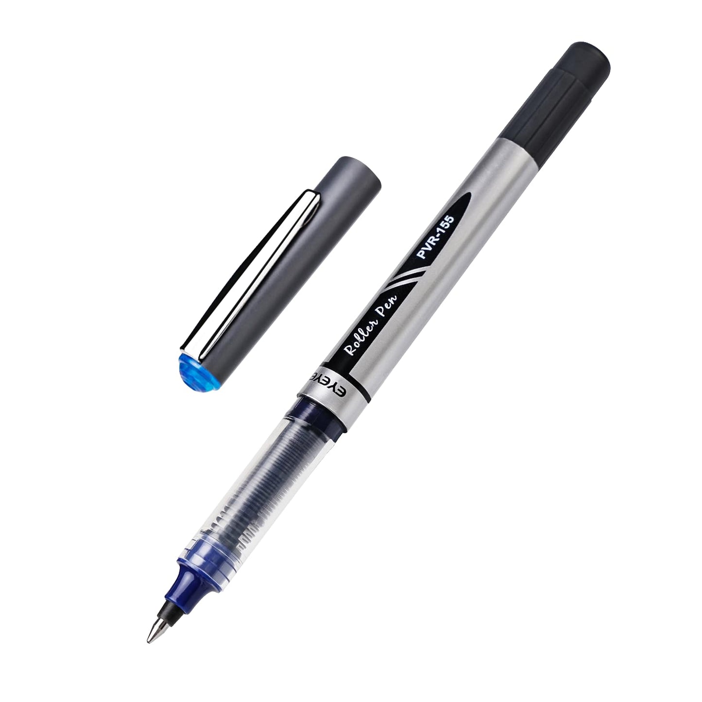 EYEYE 0.7mm Liquid Ink Blue Pens Roller Ball, 50 Pack Rollerball Pen Medium Point Quick Dry, Blue Ink Pens Fine Point Smooth Writing Pens for Journaling, Note Taking, Office and School Supplies