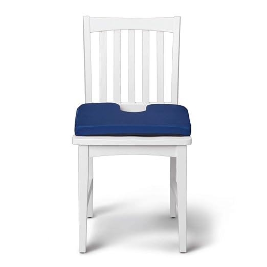 Medline Seat Cushion to Relieve Pressure and Lower Back Pain, Tailbone and Sciatica Issues, Coccyx Cushion is Tilted to Restore Natural Curve of Spine, Office Chair Cushion with Open Tailbone Area