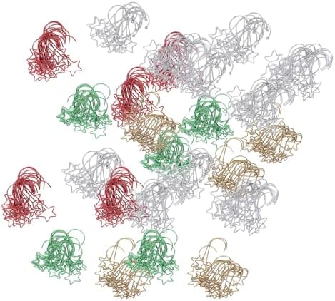 Naroote 100Pcs Iron Wire S Shaped Christmas Ornament Hooks Multi Purpose Hanging Hooks for Tree Lantern Jewelry Lamp Holiday Decor (2)