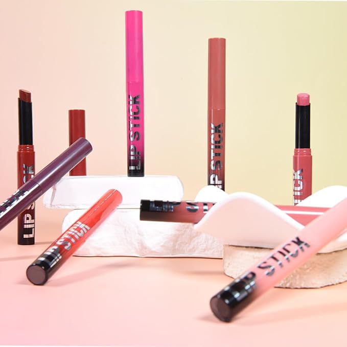 Maroon Red Matte Lipstick for Women, Long Lasting Waterproof Transfer-Proof Vegan, 24 Hours Moisturizing Glossy Shine Lip Gloss, Lipstick Palette Beauty Products Makeup All-Day Formula A07#