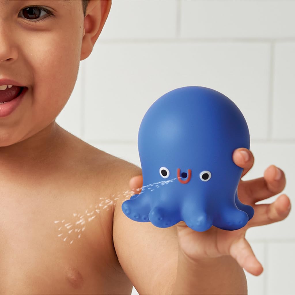 Itzy Ritzy Bathtime Gift Set – 12-Piece Baby Bath Toys for Infants & Toddlers – Stacking Lighthouse, Ring Toss, Scoop, Squirters & Sailboat – Develops Motor Skills & Teaches Cause & Effect (Nautical)