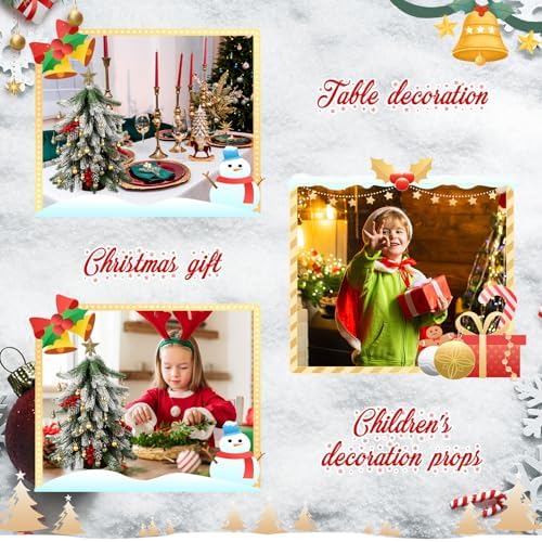 RoundFunny 25 Pcs Mini Christmas Balls Ornaments Set 0.79 Inch Christmas Day Ball Topper Star Tree Hanging Ornaments for Party Decoration(Gold)