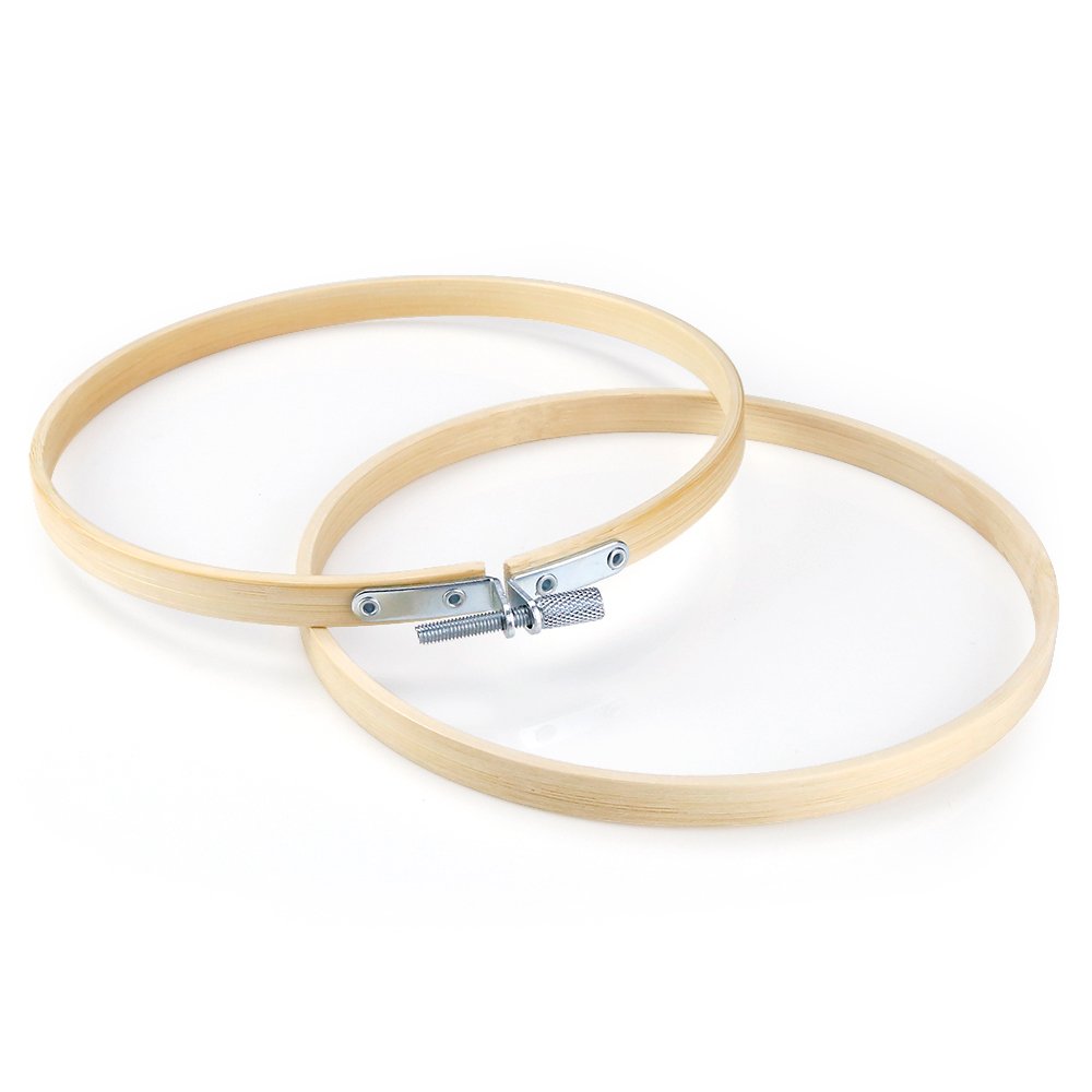 Caydo 12 Pieces 6 Inch Embroidery Hoops Set Bulk Circle Cross Stitch Hoop Round Ring