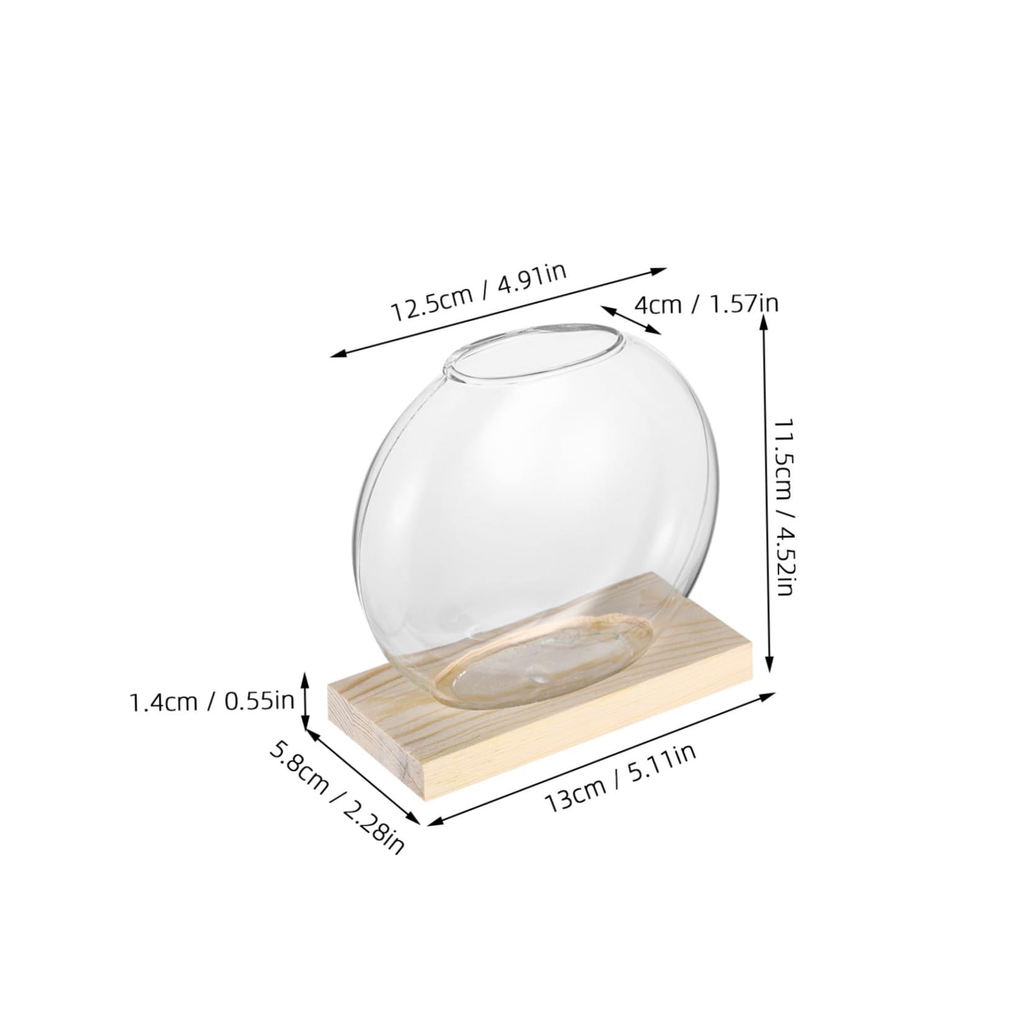 MERRYHAPY 2sets Glass Base for Plant Propagation Stylish Terrarium for Decor for Hydroponic Plants and Floral Displays