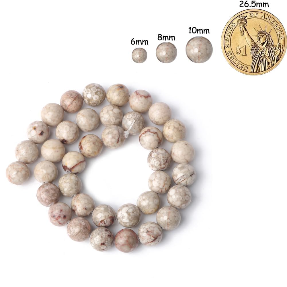 Yochus 60pcs Polish Maifanitum Beads，6mm Healing Power Natural Stone Round Loose Gemstone Beads for Jewelry Making Earring Necklace DIY Crafts