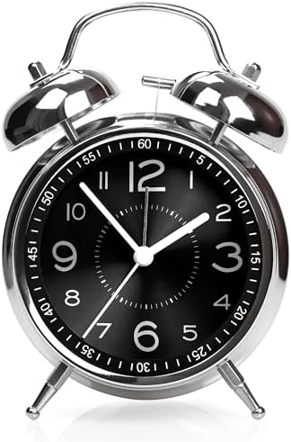 AYRELY?? Super Loud Alarm Clock for Heavy Sleepers Adults, Metal 4.5 Inches
