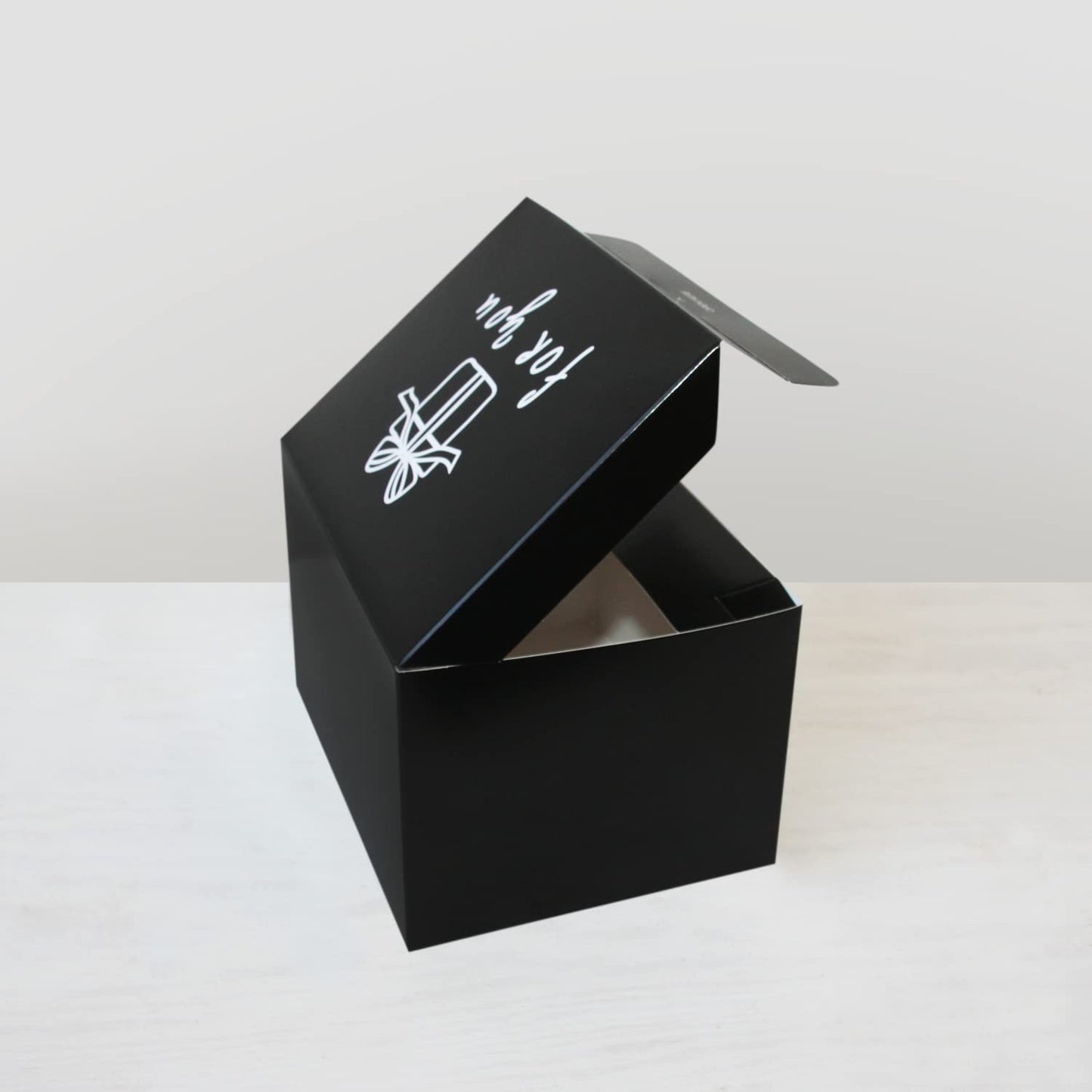 FETTIPOP Gift Box Surprise Exploding KIT (Black - For you) 7.1x5.5x4.3 in, Confetti Explosion Birthday, Party, Father’s and Mother’s Day, Graduations, Anniversaries, Any Occasion