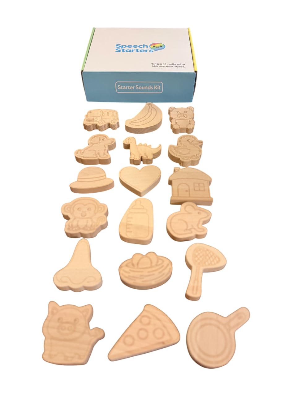 Speech Starters Starter Sounds Kit: Wooden Phonemic Awareness Toy – Hands-On Learning Kit for Toddlers & Preschoolers