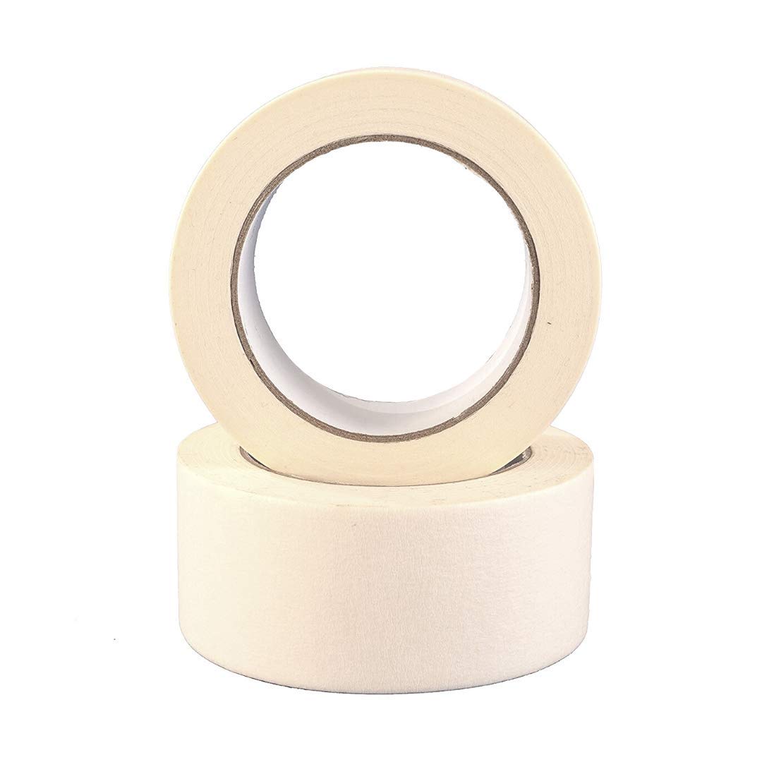 GTSE Masking Tape, 2 Pack, 2 inches x 55 Yards (164 ft), General Purpose Beige Multi-Surface Tape for Painting, Labeling and Craft, 2 Rolls
