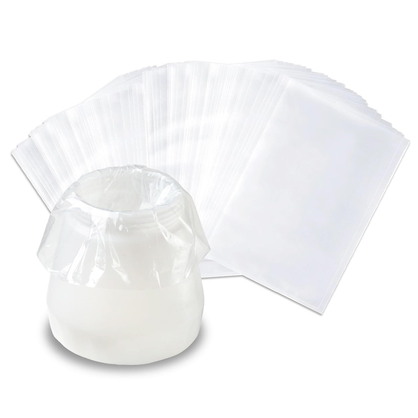 Wagner Paint Sprayer Parts - 100 Pieces Sprayer Bags, 7.8'' x 11.8'' Cup Liners, Transparent Spray Gun Canisters