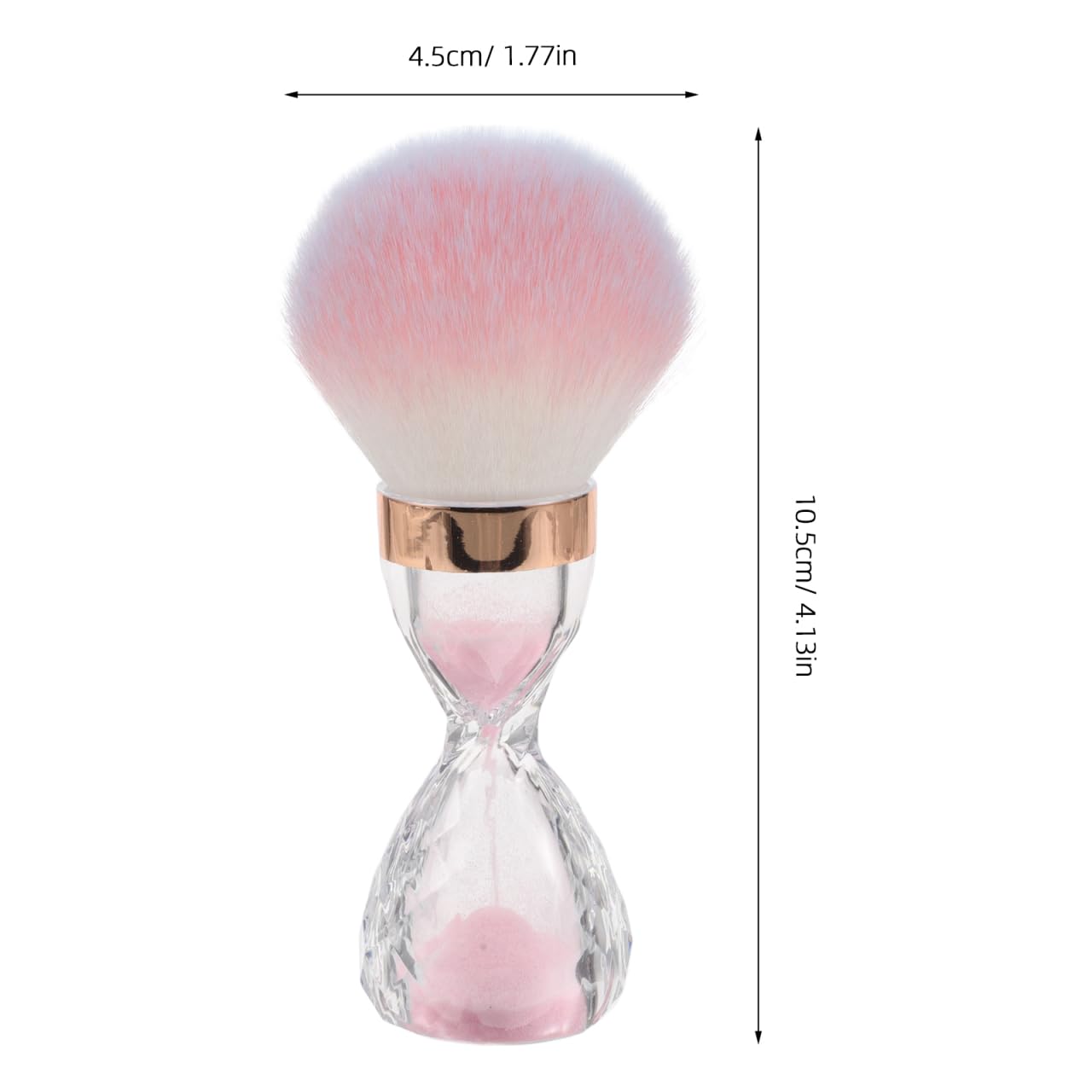 Gogogmee Nail Dust Brush Large Soft Bristle Cleaning Brush for Nail Art and Makeup Powder Removal Portable Manicure Tool 4.13X1.77 Inch