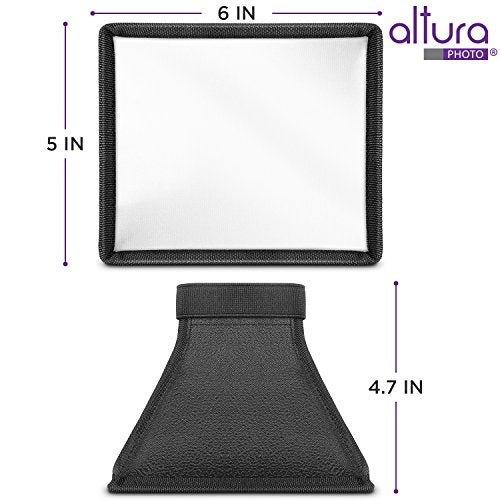 Altura Photo Flash Diffuser Light Softbox 6x5 (Universal, Collapsible with Storage Pouch) for Canon, Yongnuo and Nikon Speedlight - size: 6x5"