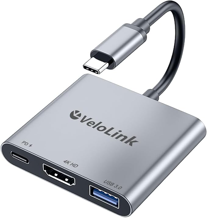 USB C HUB usbc to hdmi Adapter USB c multiport Adapter Equipped with a 4K@60Hz HDMI Output Port,100W PD Charging Port (Charging Function only)