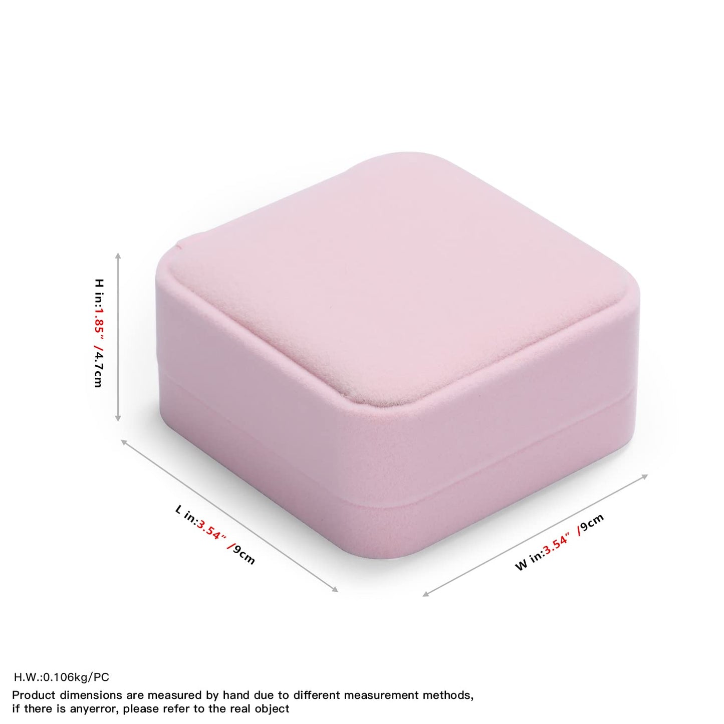 Oirlv Pink Velvet Bangle/Bracelet Gift Box Jewelry Storage Box Accessories Case