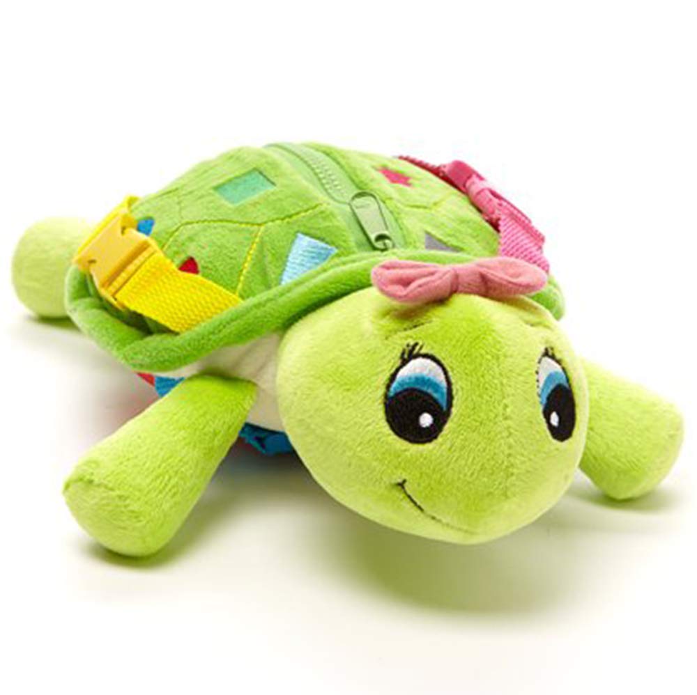 Buckle Toys - Belle Turtle - Learning Activity - Develop Motor Skills and Problem Solving - Counting and Color Recognition - Airplane Travel Essentials - Kids Stuffed Animal