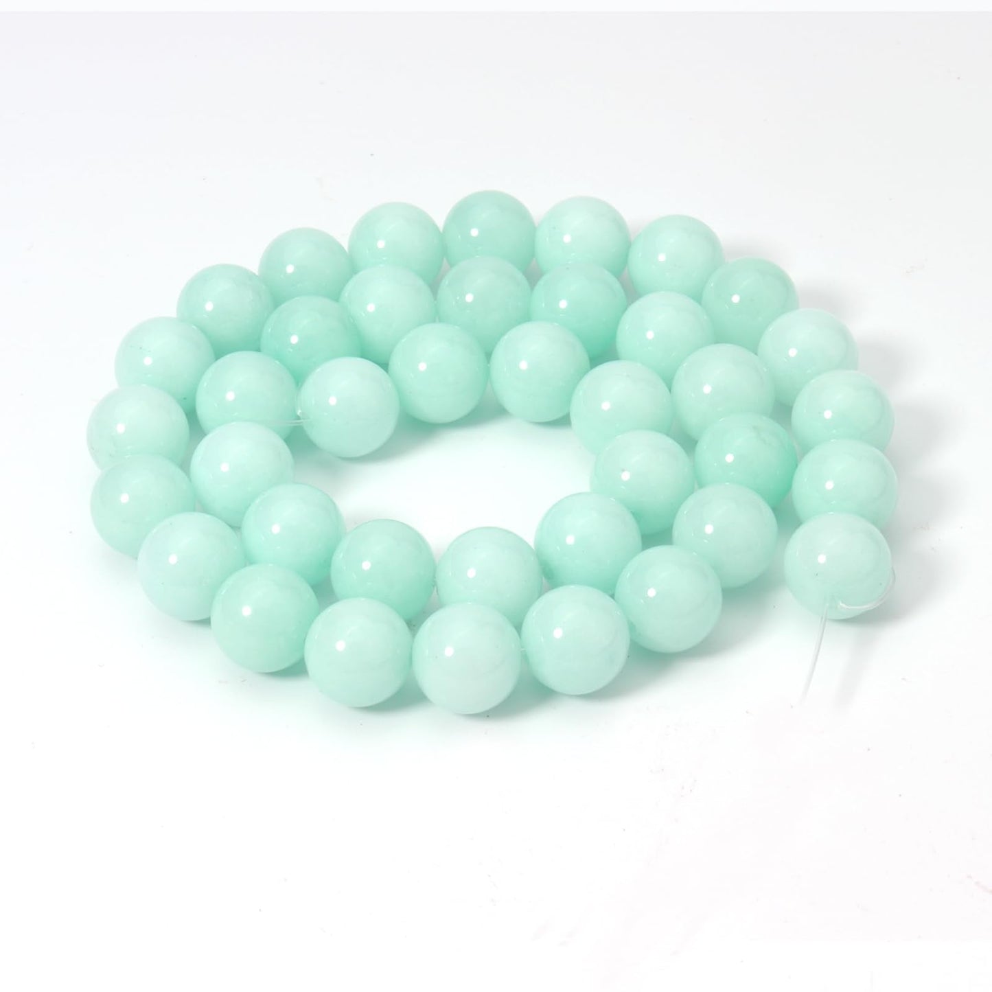 Siomia 60pcs 6mm Natural Amazonite Gemstone Beads Energy Healing Crystal Round Loose Stone Beads for Jewelry Making, DIY Bracelets Necklaces