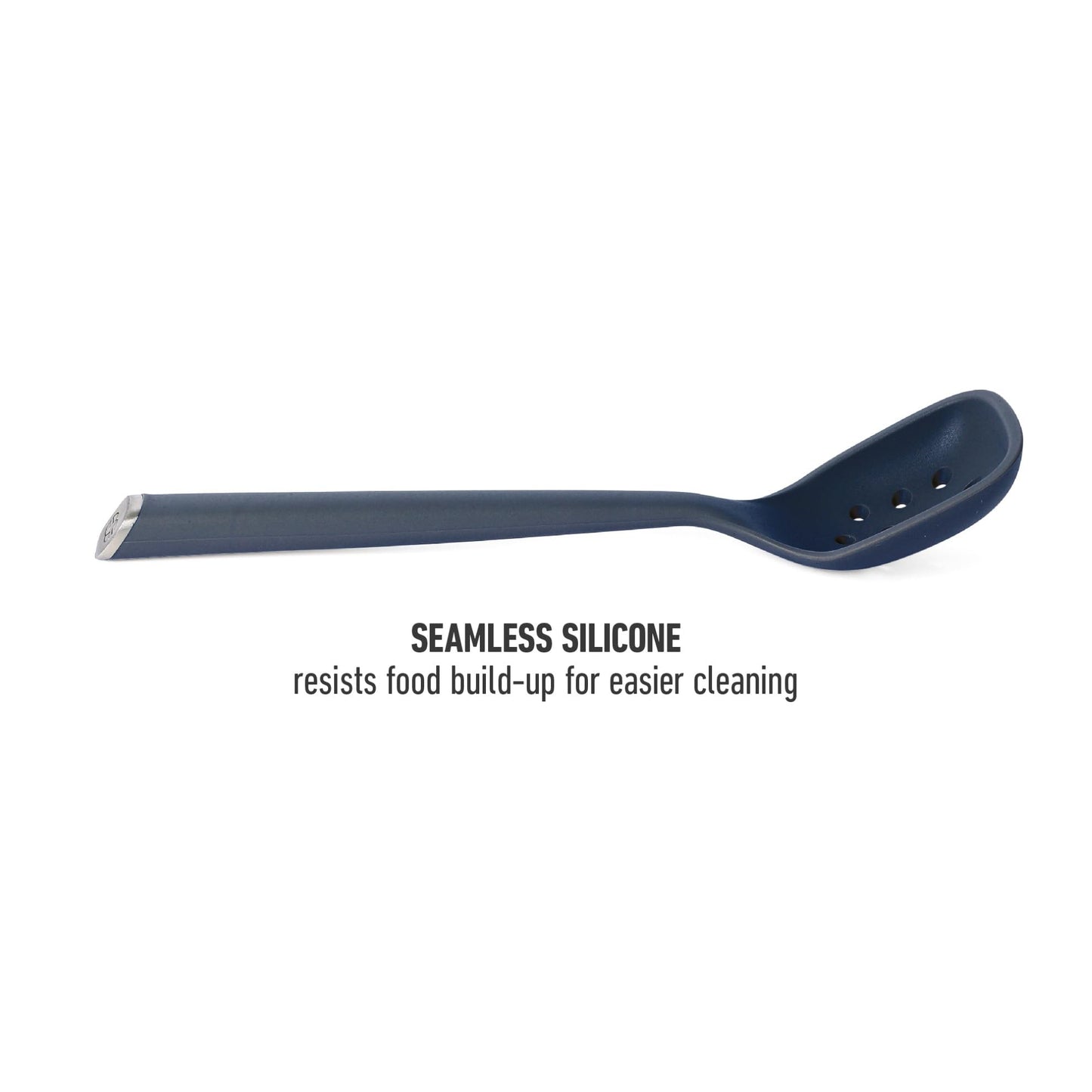 Calphalon Edge Silicone Flexible Slotted Spoon/Skimmer - Navy Blue