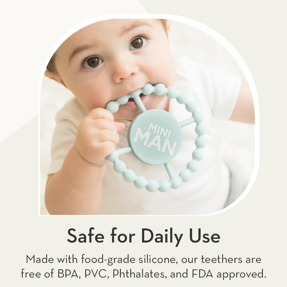 Baby Teether by Bella Tunno, Silicone Teethers for Babies 3-6 Months, 6-12 Months, Baby Toys, Pacifier, Teething Relief, Boys, Girls, Bachelor/Bub Club Set
