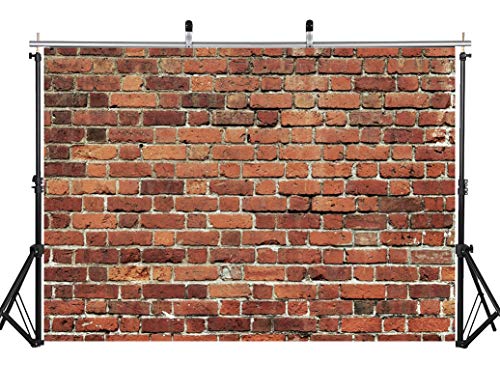 AIIKES 10x8FT Red Brick Wall Photography Backdrop Thin Vinyl Photo Backdrops Background Baby Birthday Party Wedding Graduation Home Decoration Photo Booth Studio Prop Banner 11-506 - size: 10x8ft