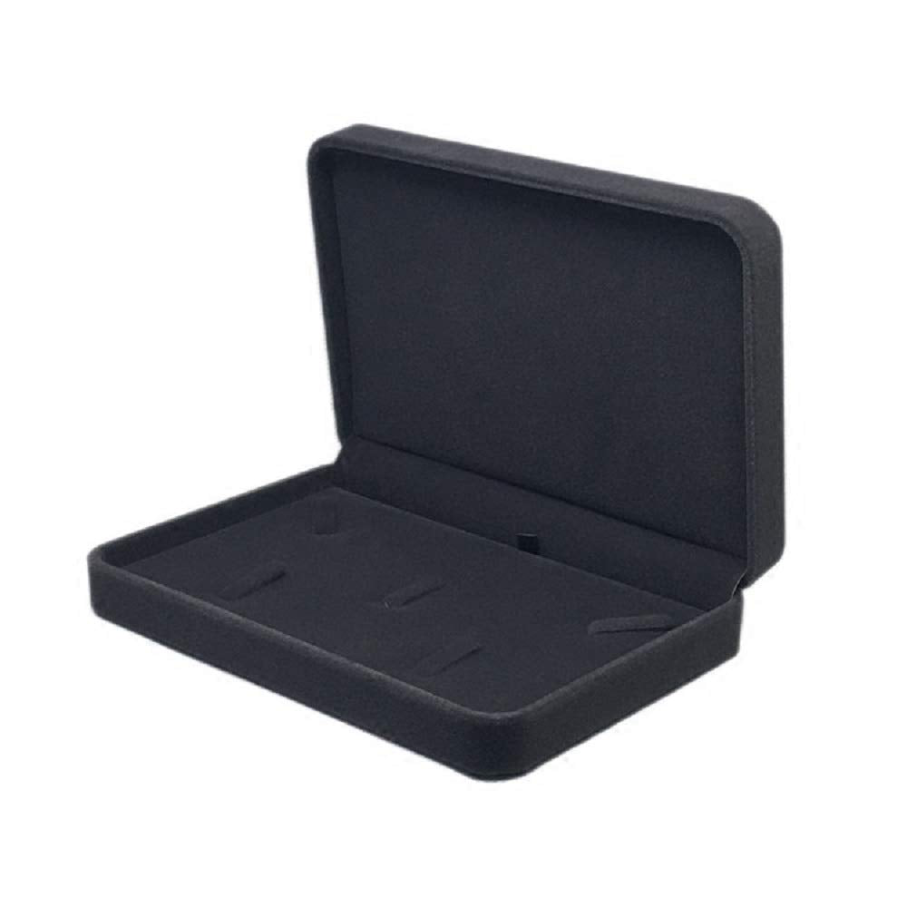 JunningGor Wedding Jewelry Sets Velvet Box Necklace Earring Ring Display Case Storage Holder (Deep Gray)