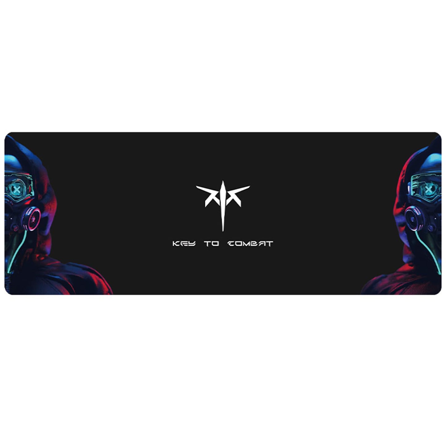 KTC Large Mouse Pad Gaming, Mouse Mat with Microfiber Fabric Surface, Extended Desk Mousepad with Stitched Edges, Non-Slip Rubber Base, 27.5 x 11.8 in, Black, for Gamer Office Home