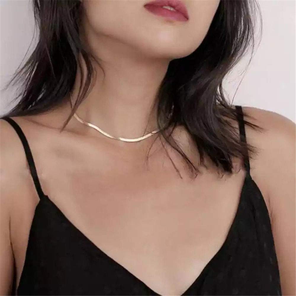 Turandoss Layered Evil Eye Necklace for Women, Layered Snake Evil Eye Necklace Layering Evil Eye Link Chain Necklaces for Women
