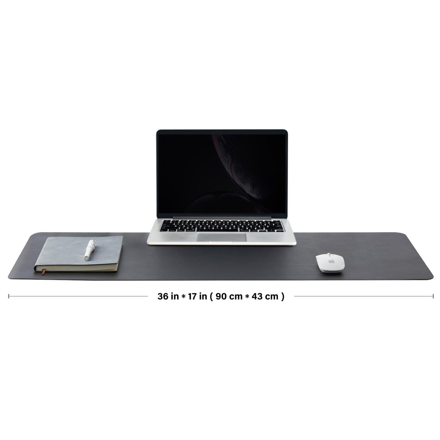 Cork Desk Mat - Dual-Sided Desk Pad for Office and Home - Desk Organization and Accessories - Ideal for Large Mouse Pad and Desk Mats on Top of Desks(Black,90cmx 43cm)