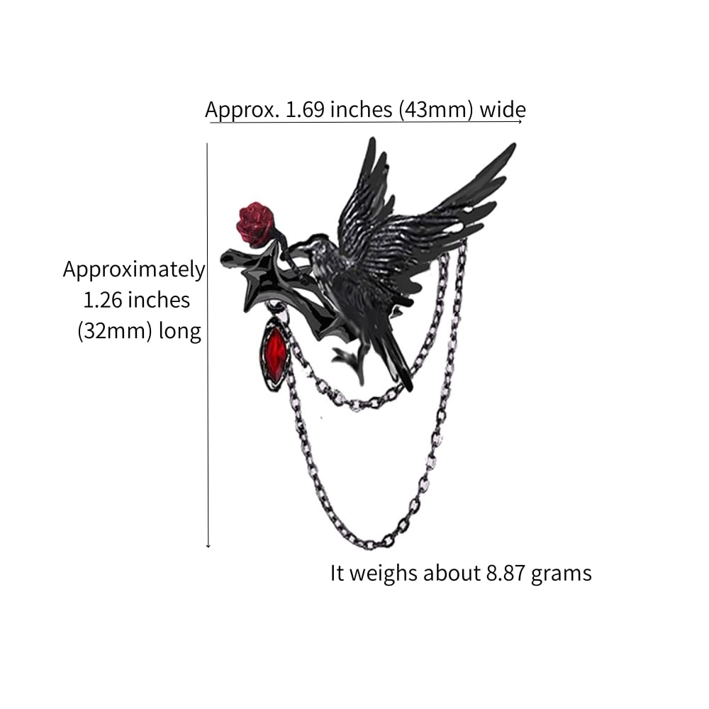 MASW original design Hip Hop Gothic brooch Crow Lady Party gift M3362