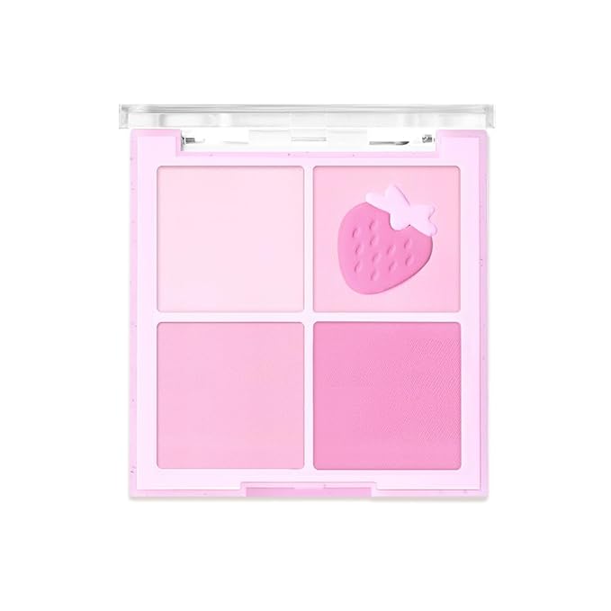 Dasique Blending Mood Cheek #06 Berry Smoothie | 4 Blendable Shades in Lightweight Smooth Powder | Vegan | Pink Blush