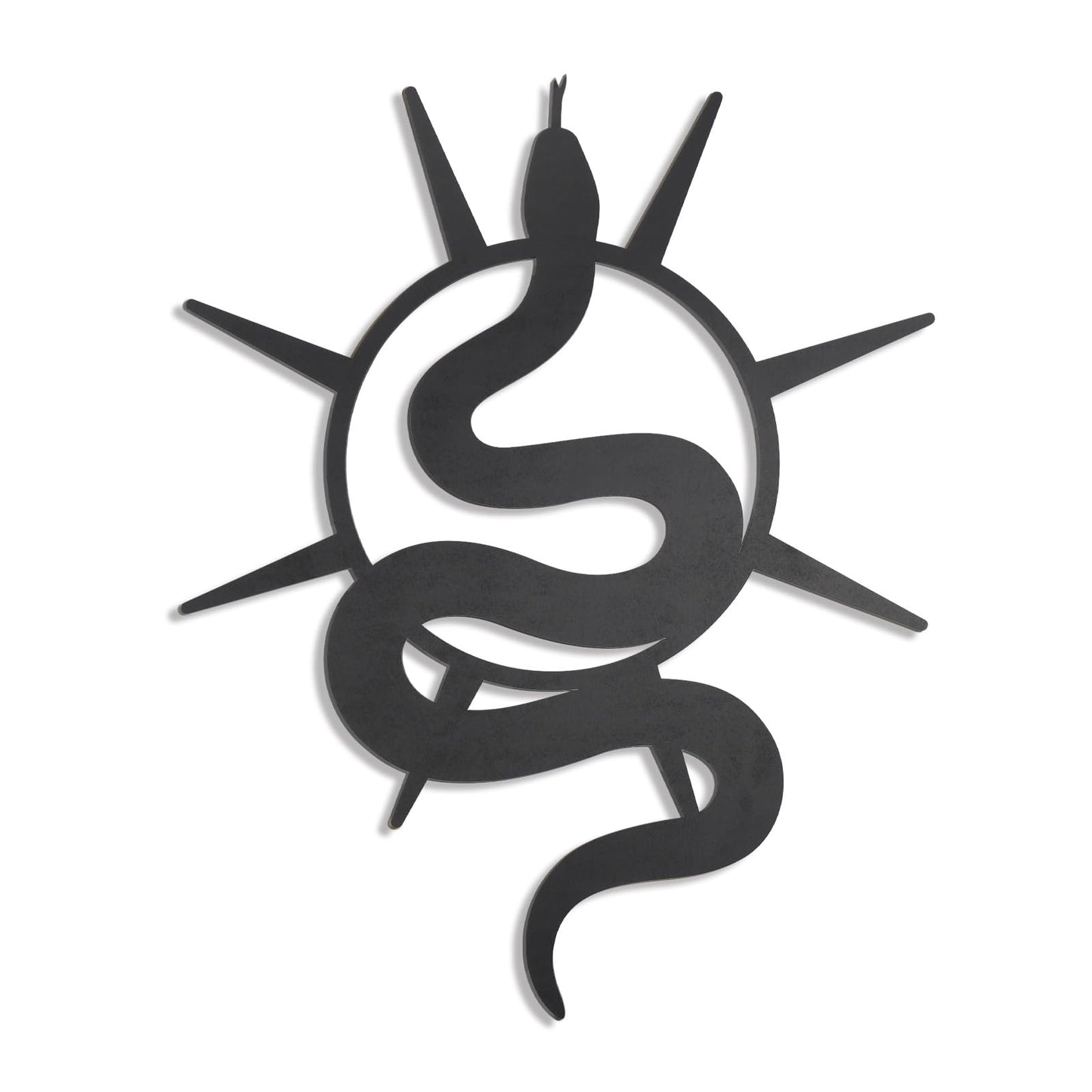 OYEFLY Black Snake and Crescent Moon Mirror Wall Decor,Gothic Snake Decorative Mural (style 2)