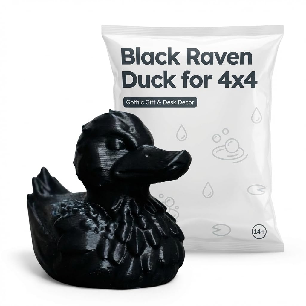 Gothic Black Raven Collectible Figurine - Striking Dark Fantasy Desk Accent for Home or Office Decor - 3D Printed in Canada