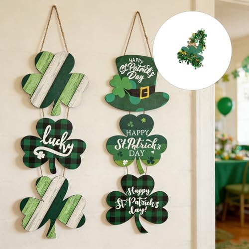 Irish Festival Wooden Door Ornament Wall Hanging for Front Door Mantels Tree Holiday Party Decoration Wooden Party Decoration