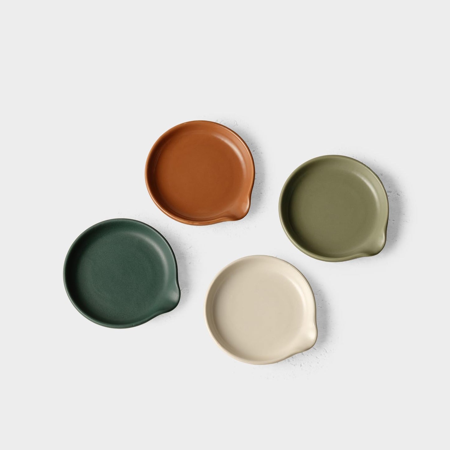 Ceramic Spoon Rest, 4 Pack Spoon Holder for Stove Top, Suitable for Placing Spoons, Spatulas, Whisks, Ladles