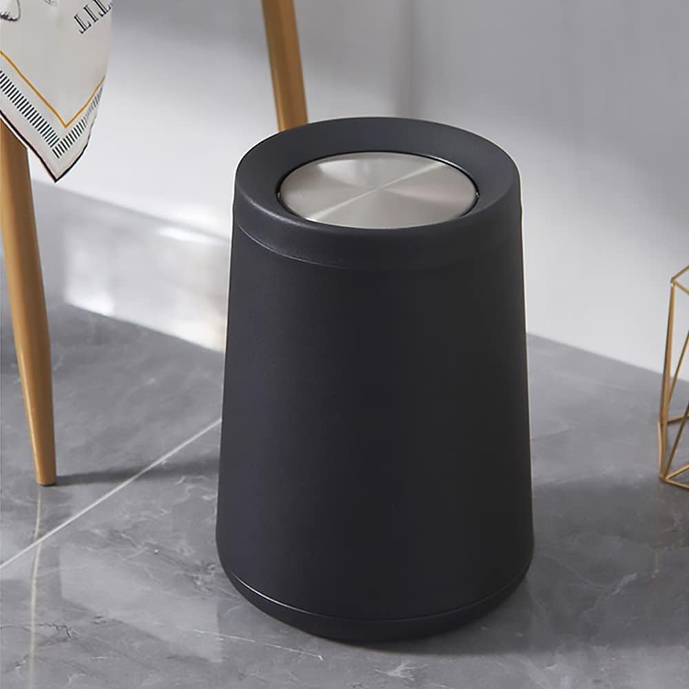 2.1 gallon 8L Black Trash Can