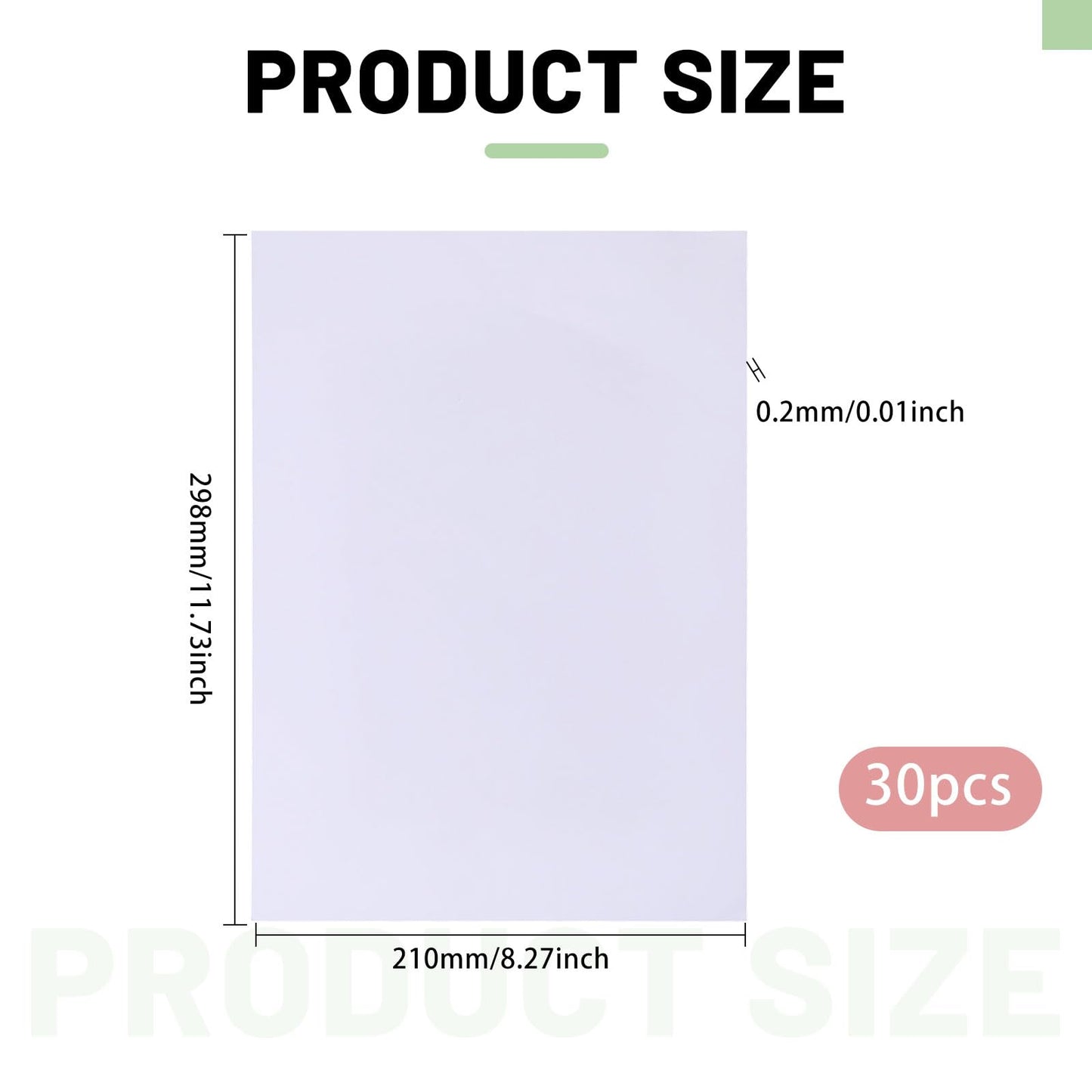 GLOBLELAND 30 Sheets A4 Printable Self Adhesive Vellum Paper Translucent Adhesive Tracing Paper Stickers for DIY Photo Album Diary Scrapbook Decoration 11.7"x8.3"