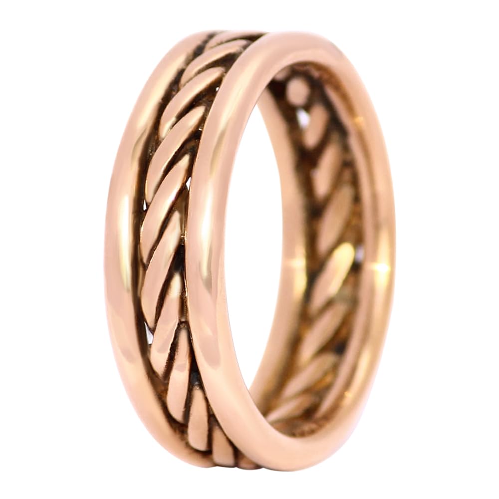 Krishnaa Jewels Pure Copper Classic HandCrafted Band Ring Gift Jewelry for Men and Women (6)
